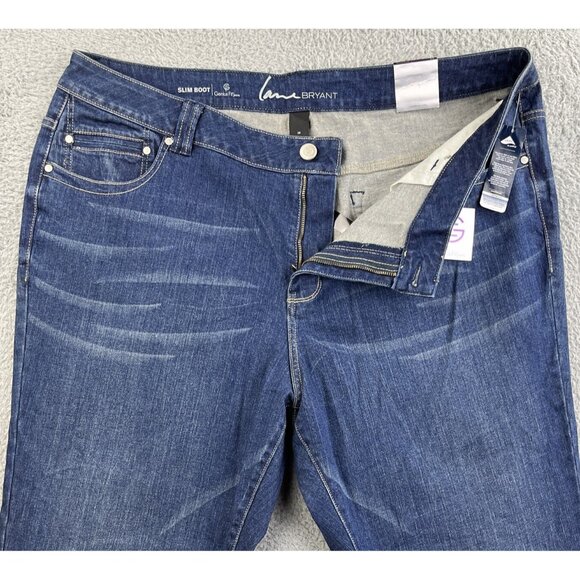 Lane Bryant Jeans Womens 26 Slim Boot Cut Genius Fit Dark Wash Stretch - Picture 3 of 16
